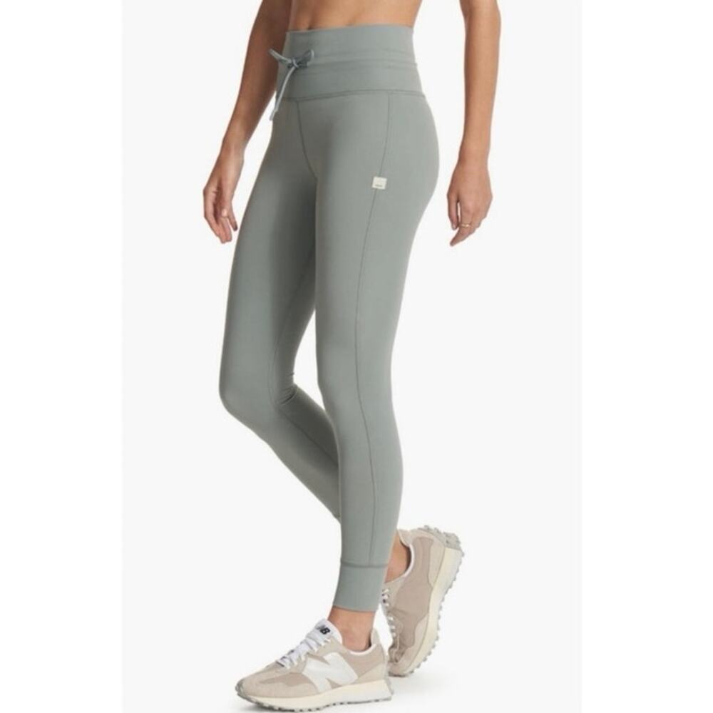 Vuori Daily Leggings High Rise Drawstring Blue Green Activewear Yoga Pants - Picture 2 of 14